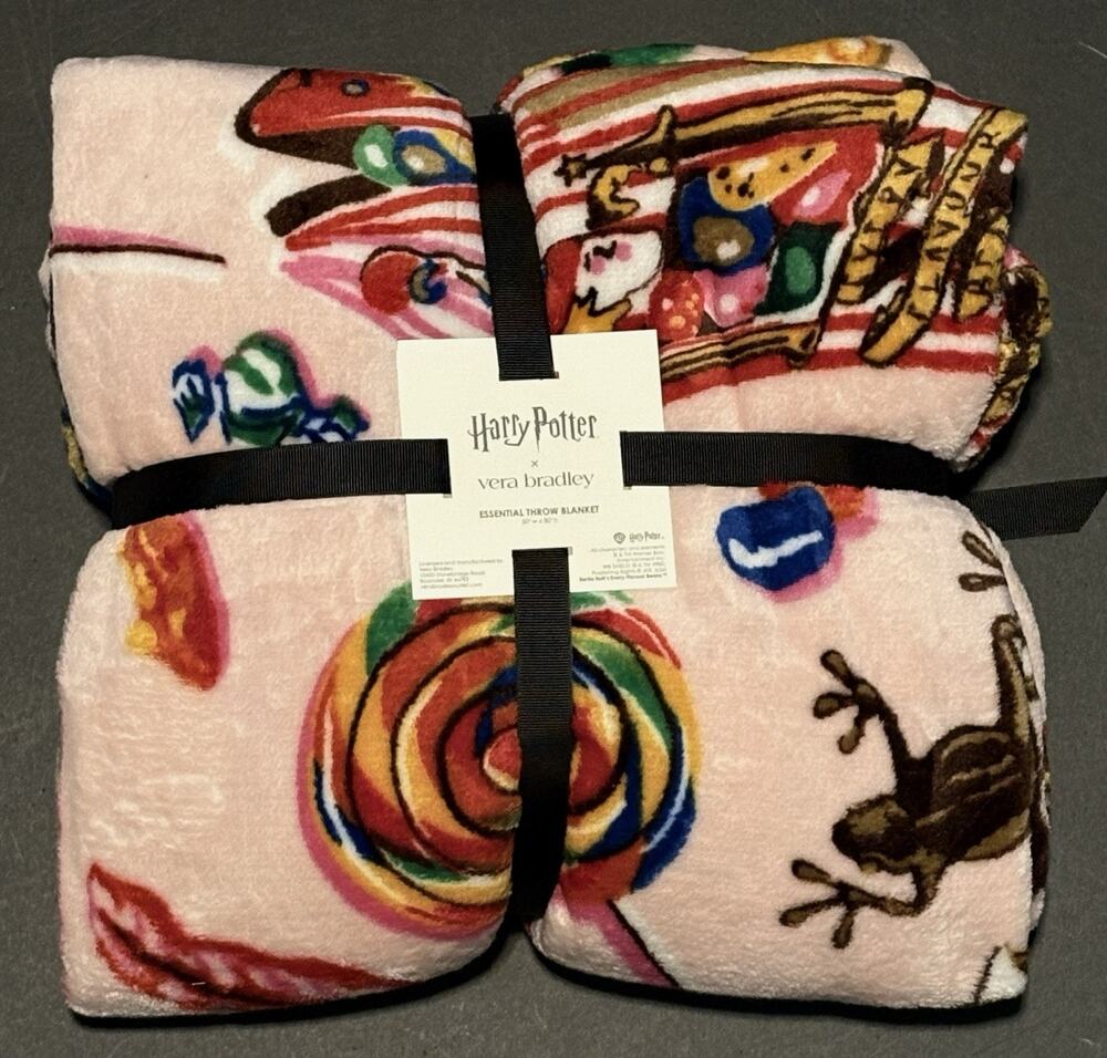 Vera Bradley Harry Potter Honeydukes Throw Blanket Plush NWT Candy Honey Dukes